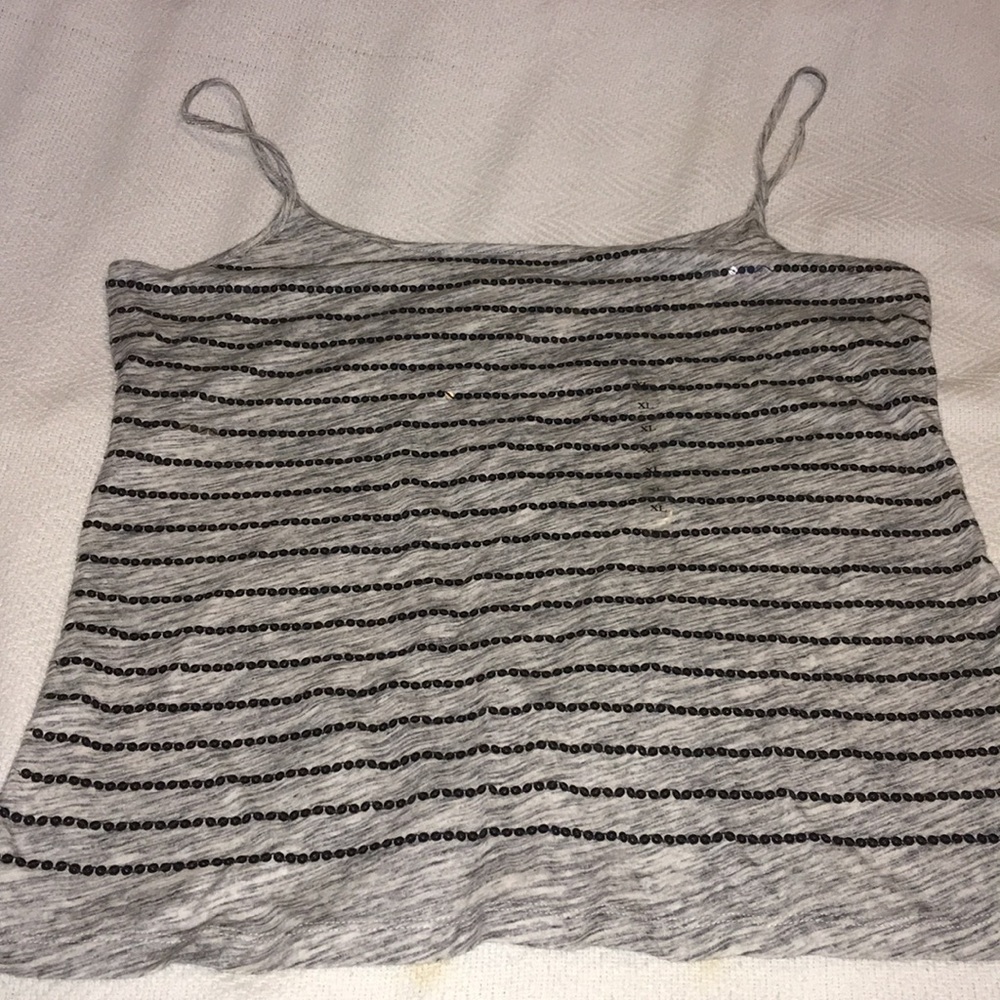 BOGO ITEM ** Loft black white sequin tank